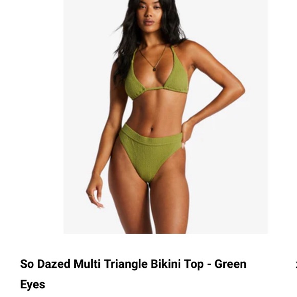 Billabong So Dazed Bikini Set Small, Triangle Multi Top, Maya High Waist Bottoms - Picture 8 of 9